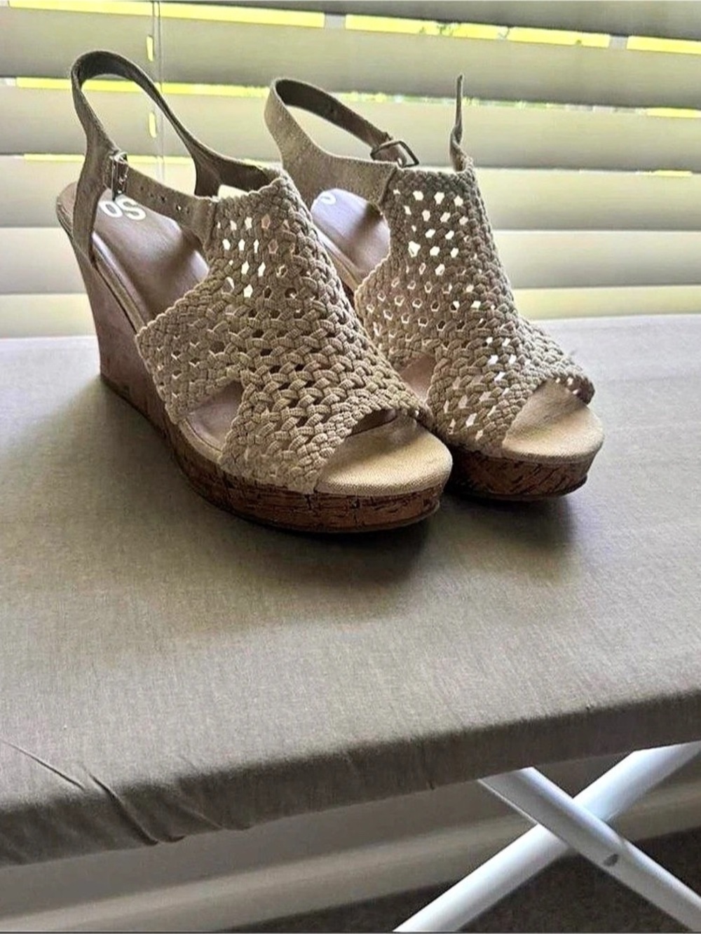 So Woven Wedge Sandals in Brown US 9 N